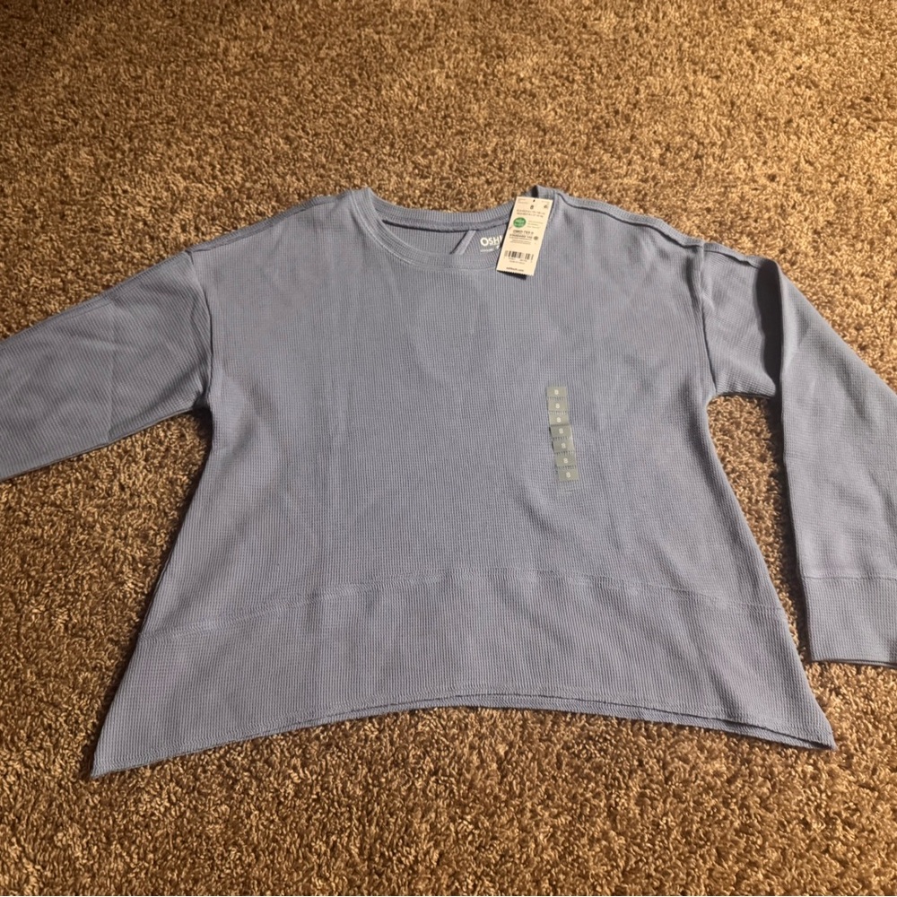 Girls Carter's Blue/light purple Long Sleeve A line Top- size 8